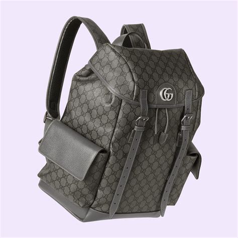 mochila de lona gucci|Mochila Ophidia de lona GG Supreme en gris .